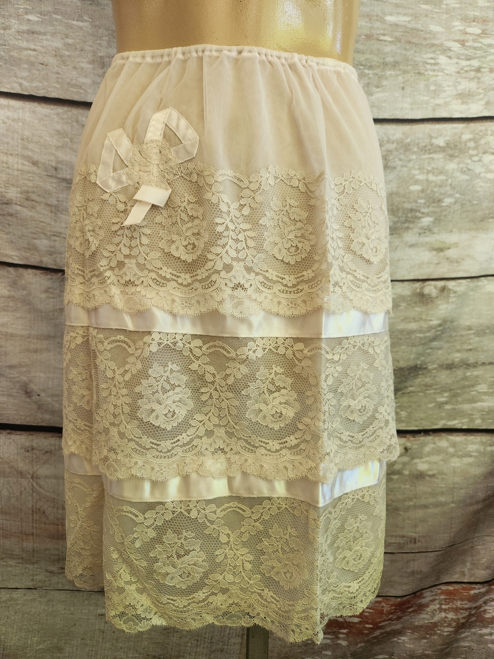 Vintage Lace Tiered Half Slip - Picture 2 of 8